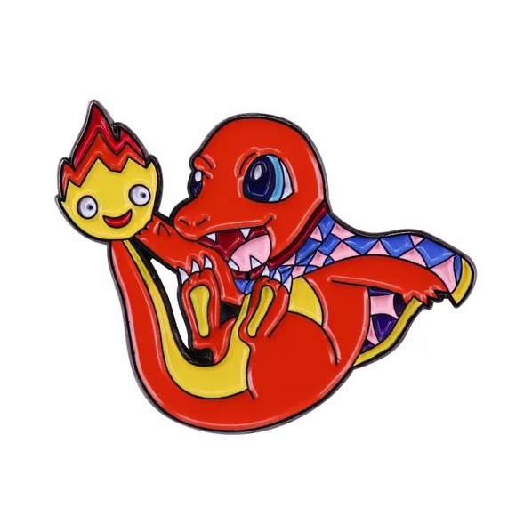 Jewelry - Charmander Calcifer Mashup Enamel Pin